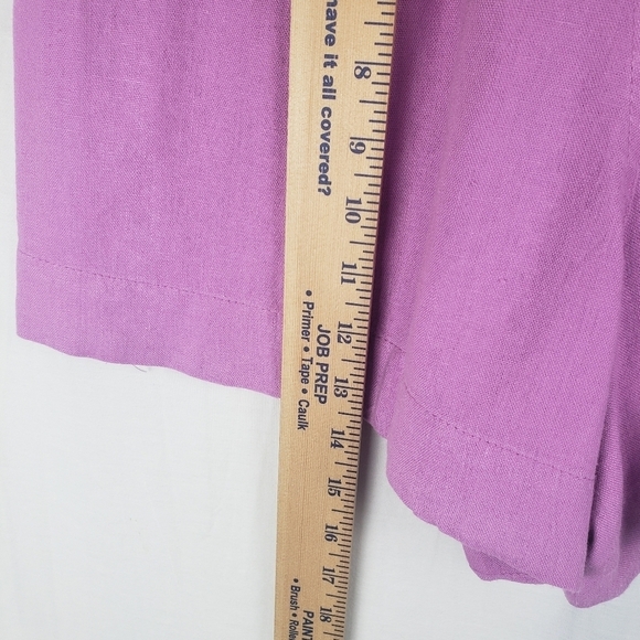 A New Day Linen Blend Purple Linen Shorts With Potato Sack Waist Sz S - Picture 6 of 9